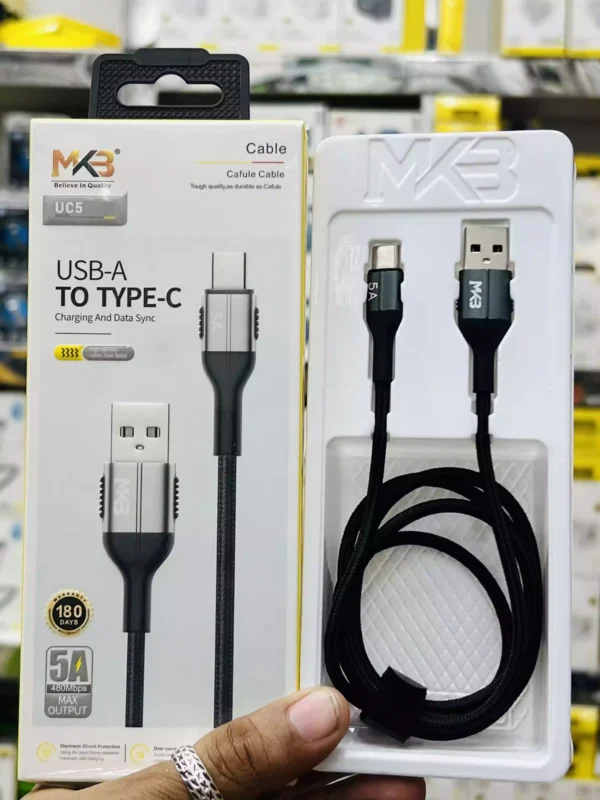 MKB UC5 BLUE USB TO TYPEC 5A CABLE - Image 2