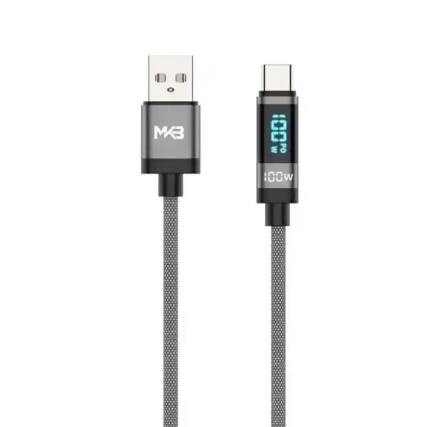 MKB UC100 USB – Type C/100W high density woven data cable - Image 2