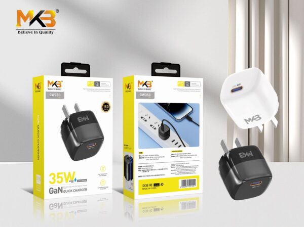 MKB GW35C-35W OUTPUT MAX GaN QUICK CHARGER ADAPTER - Image 2