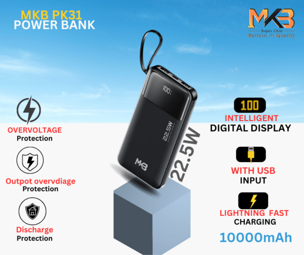 MKB PK31- 22.5W PD OUTPUT 10000mAh POWER BANK