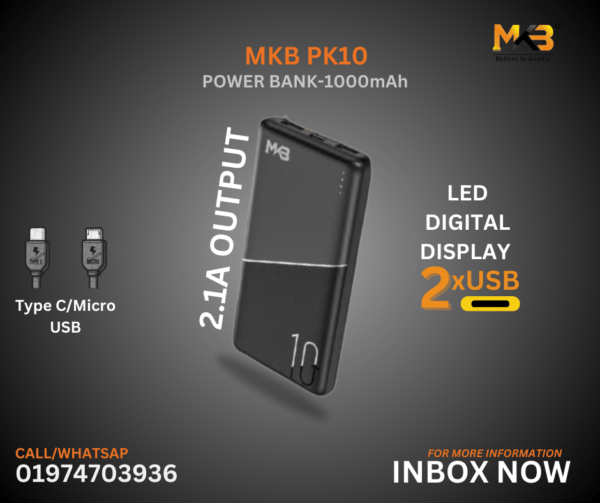 MKB PK10 POWER BANK 10000mAh
