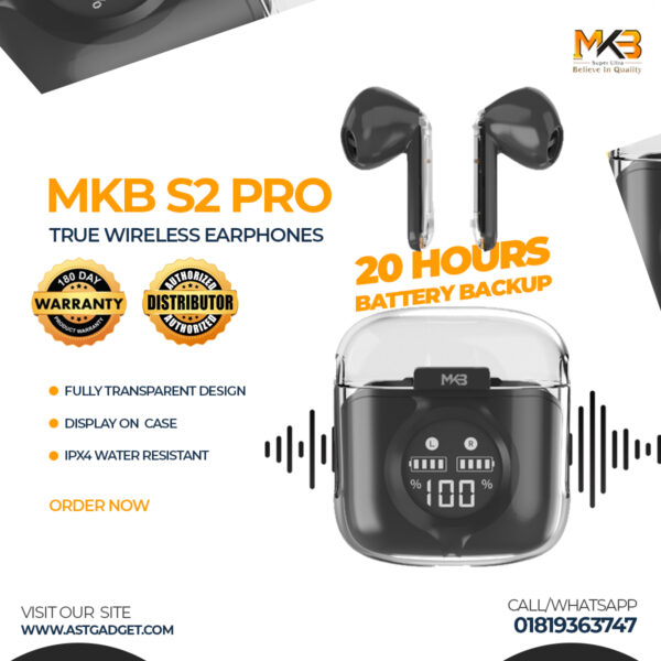 MKB S2 PRO ENC True Wireless Earphones - Image 3