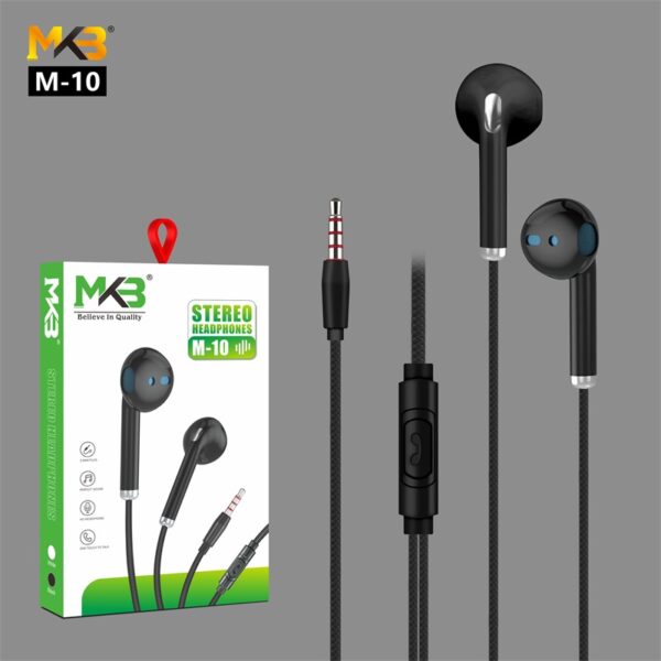 MKB M-10 STEREO HEADPHONES-3.5mm Standard Headphone Jack