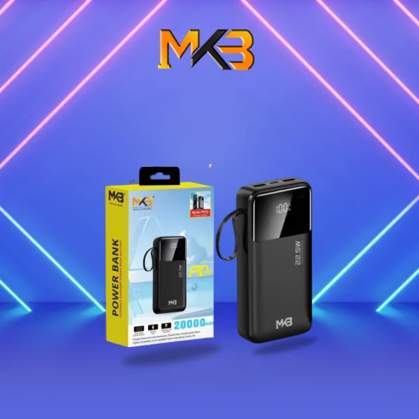 MKB PK32 - PD 22.5W OUTPUT INTELLIGENT DIGITAL DISPLAY 20000mAh POWER BANK