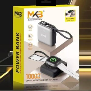 MKB PK71 10000mAh 22.5W Fast Charging Power Bank with Magnetic Wireless & Built-in Cables