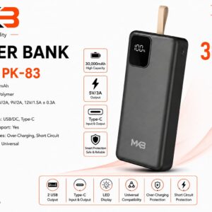 MKB PK93 POWER Bank 30000mah 22.5w Digital Display 20w Fast Charging