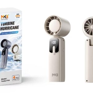 MKB F10- TURBINE HURRICANE HIGH SPEED HANDHELD FAN. USE TIME 4 HOURS 2026 NEW EDITION